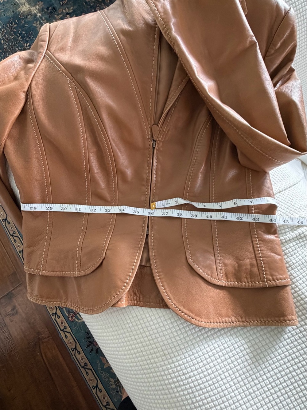 Valentino Brown Leather Blazer - Picture 12 of 12